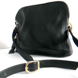 Vintage Toni Black Leather Shoulder Bag